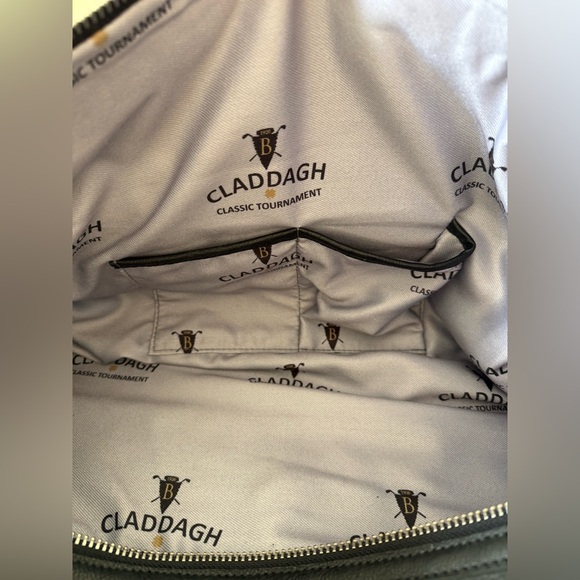 NEW F.H. Wordsworth NYC Leather Weekender Duffle Bag BLACK Claddagh Classic Golf - Picture 9 of 10